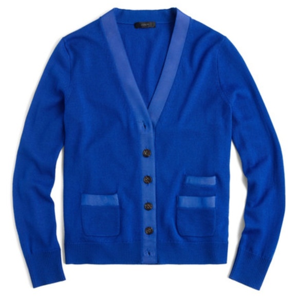 J. Crew Sweaters - J. Crew Harlow 100% Merino Wool Sapphire Cardigan.